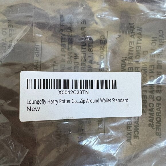 Loungefly Harry Potter Golden Snitch Zip Around Purse Vegan Leather NWT - Picture 3 of 6